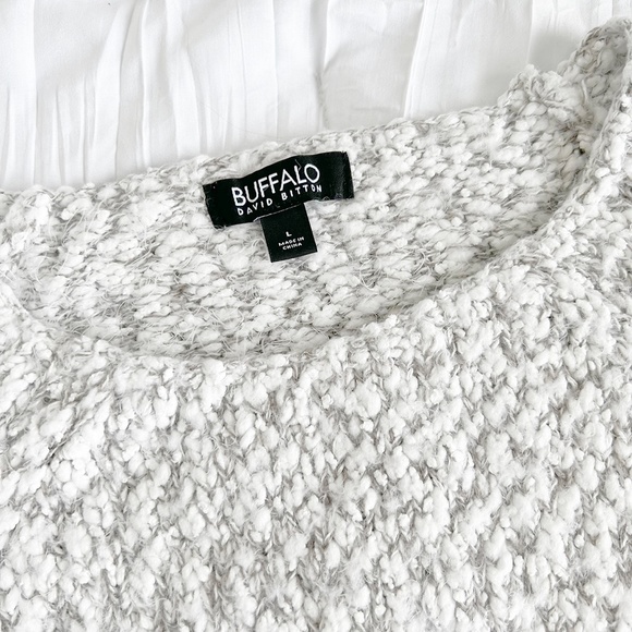 Sweater Size Large Off White Soft Buffalo David Bitton - Picture 2 of 4